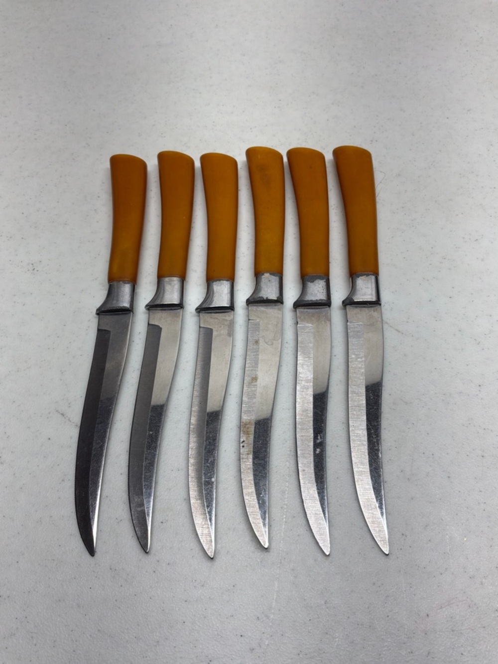 Washington Forge Butterscotch Steak Knives with Bakelite Handles